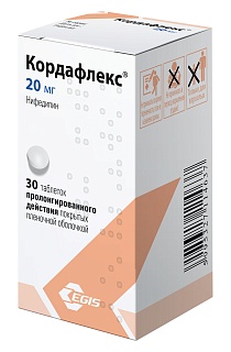 Кордафлекс пролонг таб п/пл/о 20мг N30 (Эгис)