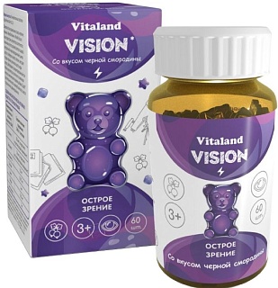 Виталэнд зрение пастилки жев N60 (Внешторг)