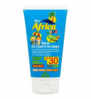 Африка Кидс крем защита На суше и на море детский SPF30 туба 150мл (Флоресан)