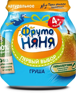 Фруто Няня пюре груша б/сах 4мес 100г (Прогресс)