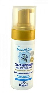 Белый лен мусс д/умывания отбелив 150мл (Флоресан)