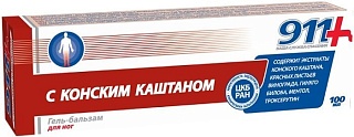 911Конский каштан бальзам-гель д/ног 100мл (Твинс Тэк)