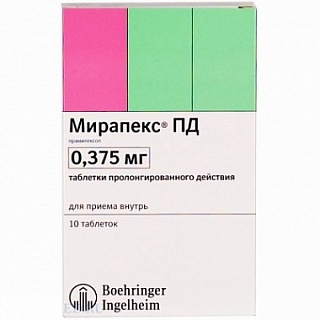 Мирапекс ПД таб 0,375мг N10 (Берингер)