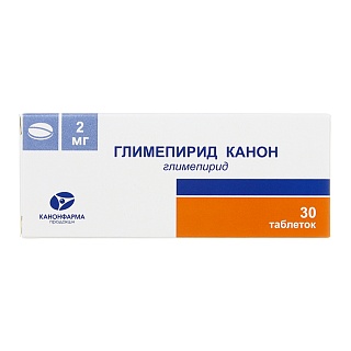 Глимепирид таб 2мг N30 (Канонфарма)