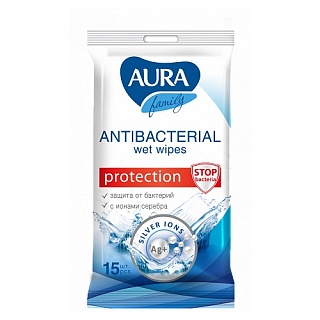 Аура салфетки влаж антибакт FAMILY N15 (Коттон Клаб)