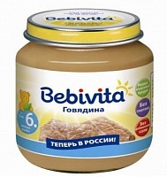 Купить бебивита пюре говядина с 6мес 100г Бебивита пюре говядина с 6мес 100г