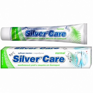 Зубная паста Сильвер Кейр с фтором и серебром нормал 75мл (Зеленая дубрава)