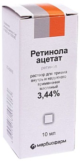 Ретинола ацетат-ЛекТ маслян р-р вн/наруж 3,44% 50мл (Тюменск ХФЗ)