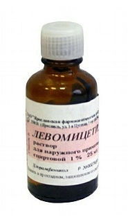 Левомицетин р-р спирт 1% 25 мл (Ярослав фф)
